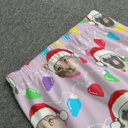 Personalized Pet Dog Cat Christmas Light Unisex Pajama Set