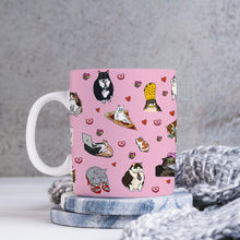 Load image into Gallery viewer, Sad Cat Meme Pink Custom Coffee Mug
