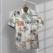 Load image into Gallery viewer, Bulldog Yoga Hawaii Button Shirt
