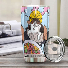 Load image into Gallery viewer, Wheel of Fortune Tarot Cat Custom Tumbler
