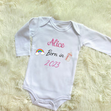 Load image into Gallery viewer, Personalized Embroidered Baby Onesie
