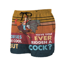 Load image into Gallery viewer, Have You Ever Ridden A Cock Custom Beach Shorts
