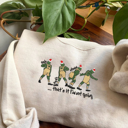 Embroidered Thats It I'm Not Going Merry Christmas Hoodie Sweatshirt T-Shirt
