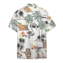 Load image into Gallery viewer, Bulldog Yoga Hawaii Button Shirt
