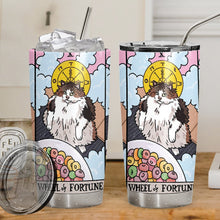 Load image into Gallery viewer, Wheel of Fortune Tarot Cat Custom Tumbler
