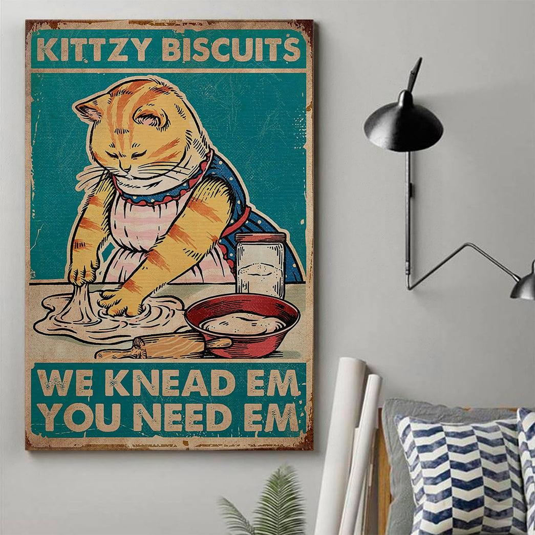 Kittzy Biscuits Canvas With Frame