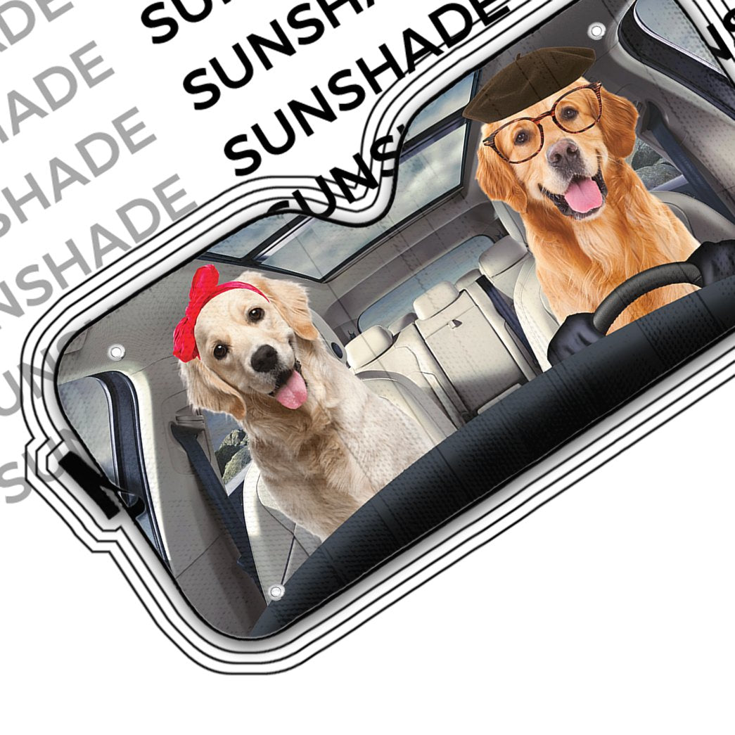 Golden Retrievers Dog Car Auto Sunshade