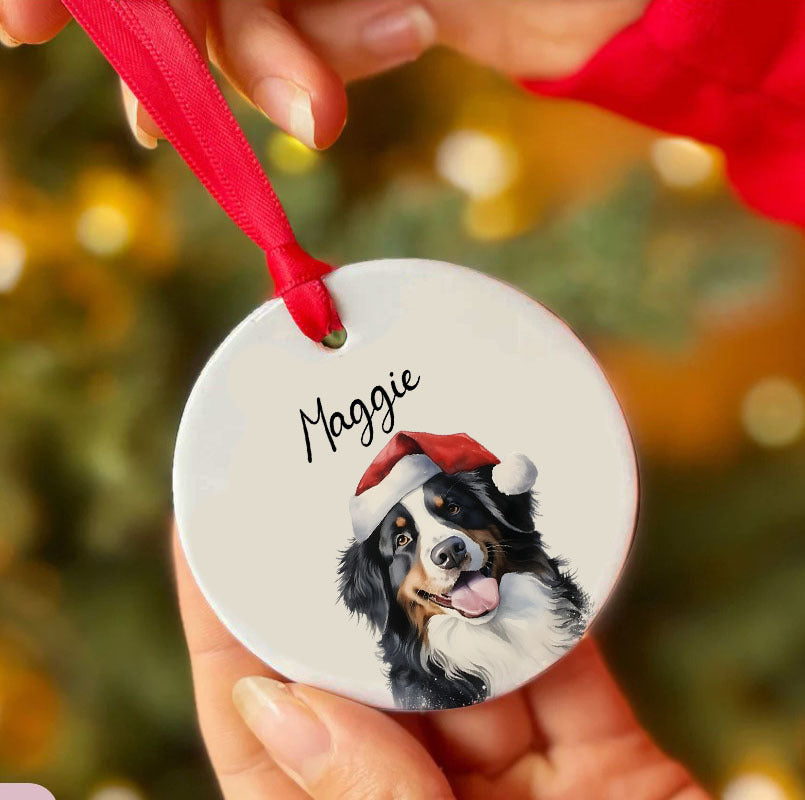 Personalized Pet Christmas Custom Ceramic Ornament
