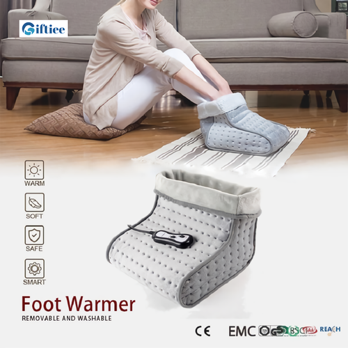 US Plug Electric Heated Foot Warmer Washable