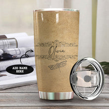 Load image into Gallery viewer, Dragonfly What A Wonderful World Personalized Tumbler
