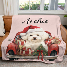 Load image into Gallery viewer, Personalized Pet Christmas Car Soft Blanket
