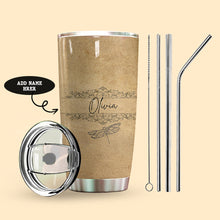 Load image into Gallery viewer, Dragonfly What A Wonderful World Personalized Tumbler
