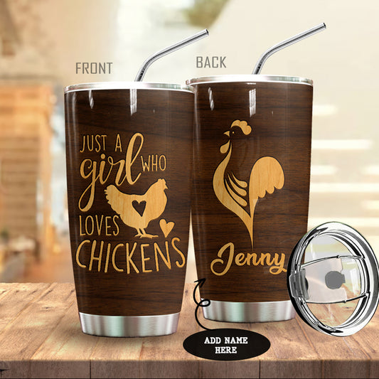 Just A Girl Who Loves Chicken Personalized Tumbler