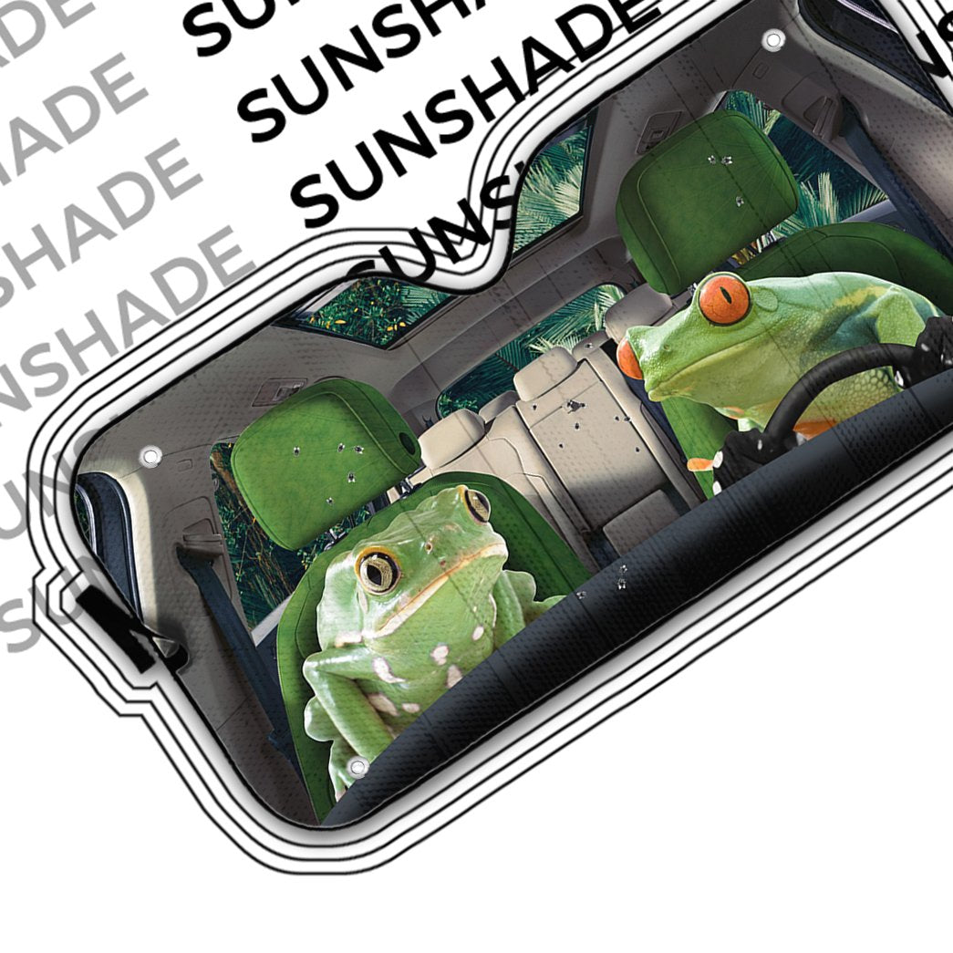 Frogs Custom Car Auto Sunshade