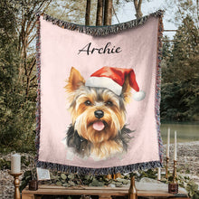 Load image into Gallery viewer, Personalized Pet Christmas Woven Blanket
