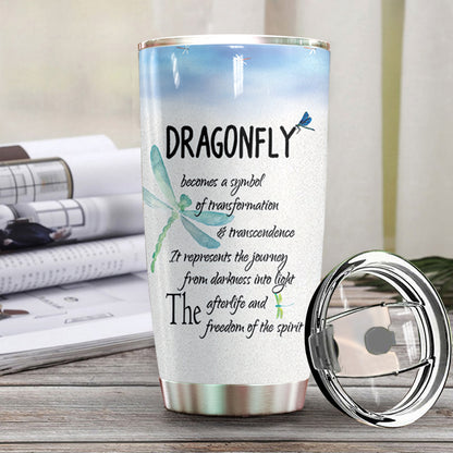 Dragonfly Become A Symbol Personalized Tumbler