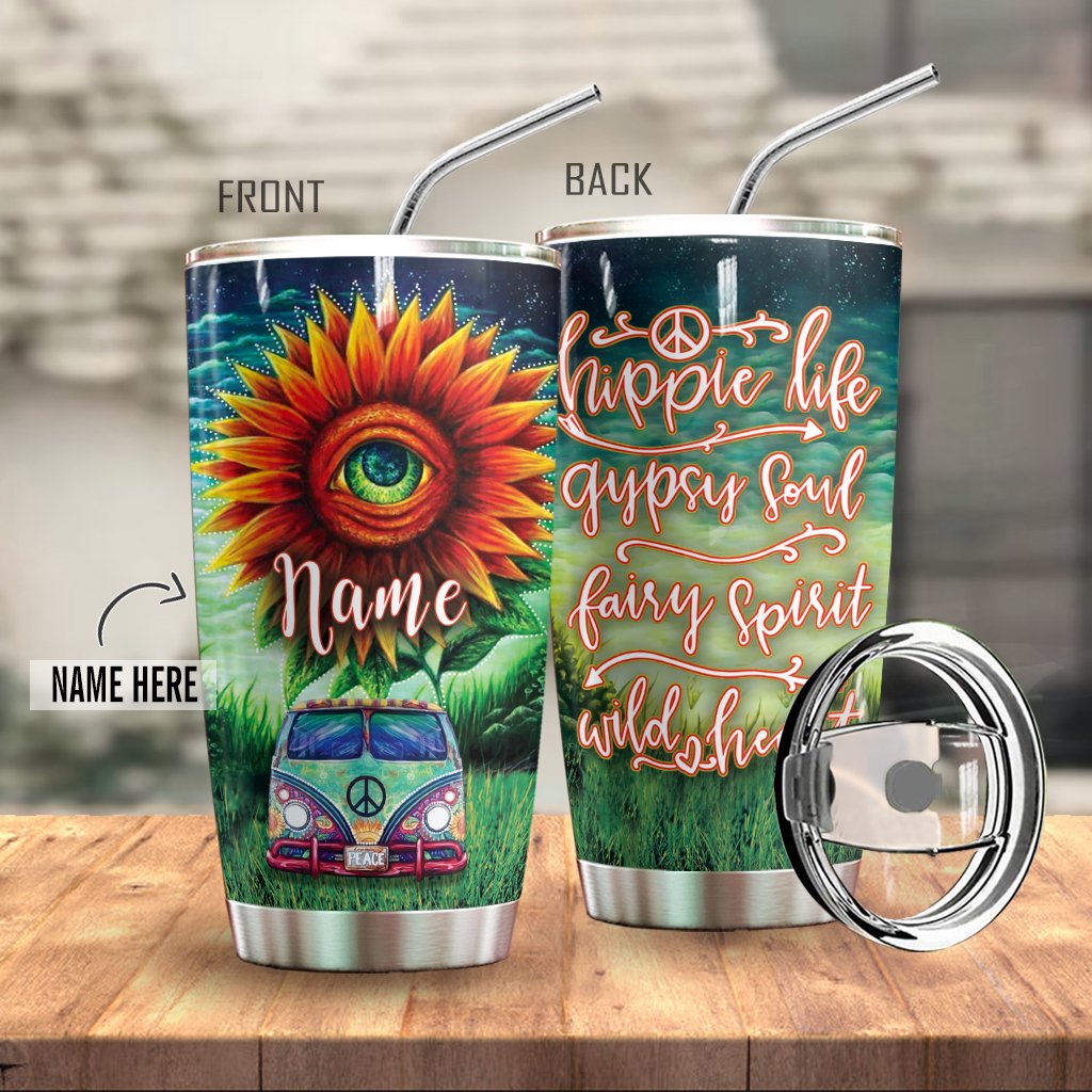 Hippie Life Personalized Tumbler