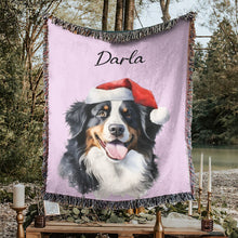 Load image into Gallery viewer, Personalized Pet Christmas Woven Blanket
