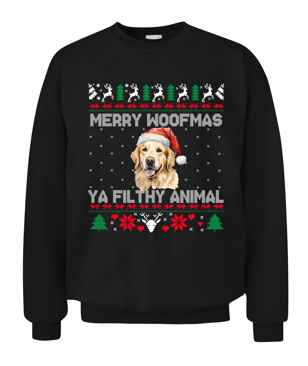 Personalized Pet Dog Merry Woofmas Printed Graphic Apparel