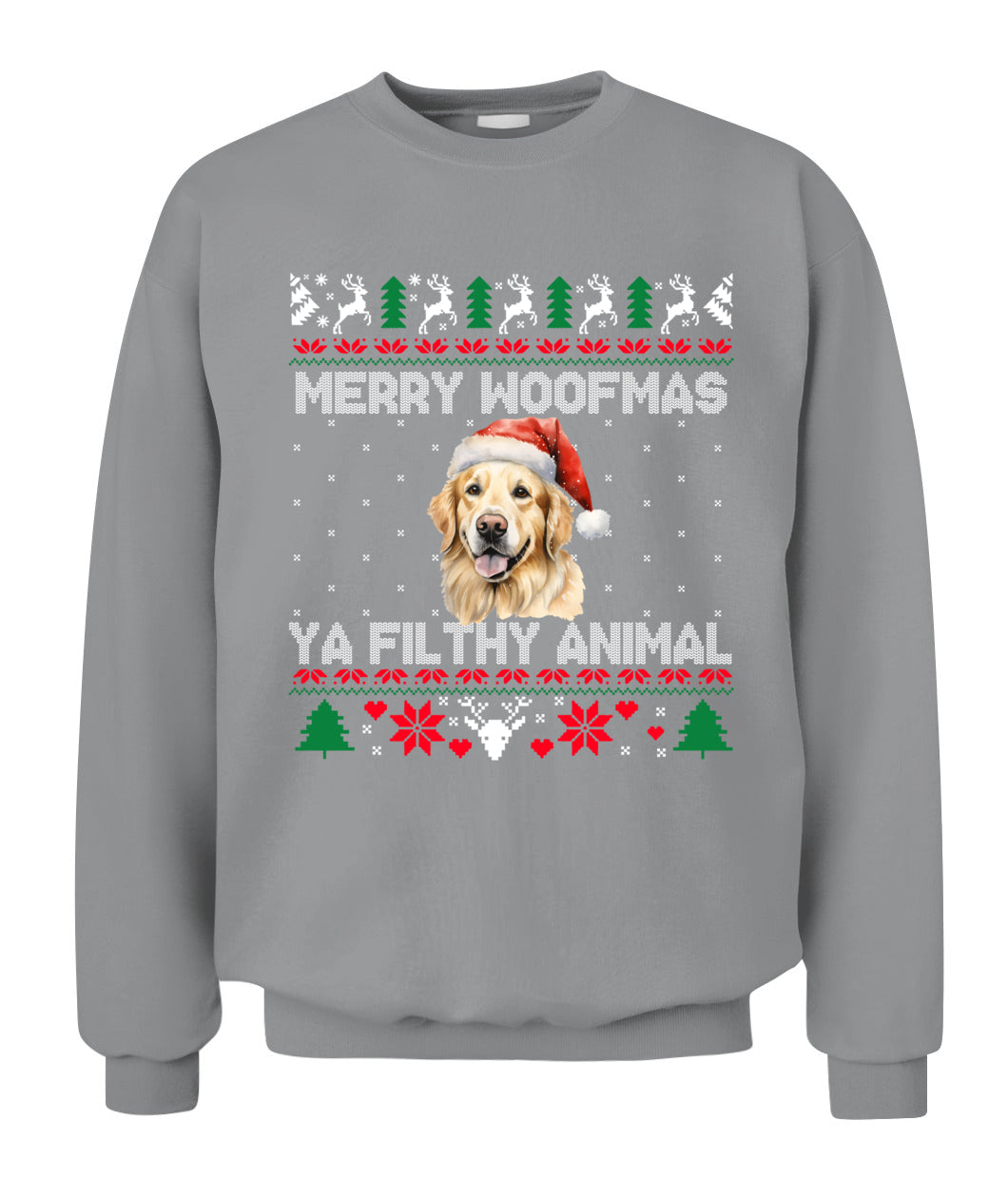 Personalized Pet Dog Merry Woofmas Printed Graphic Apparel