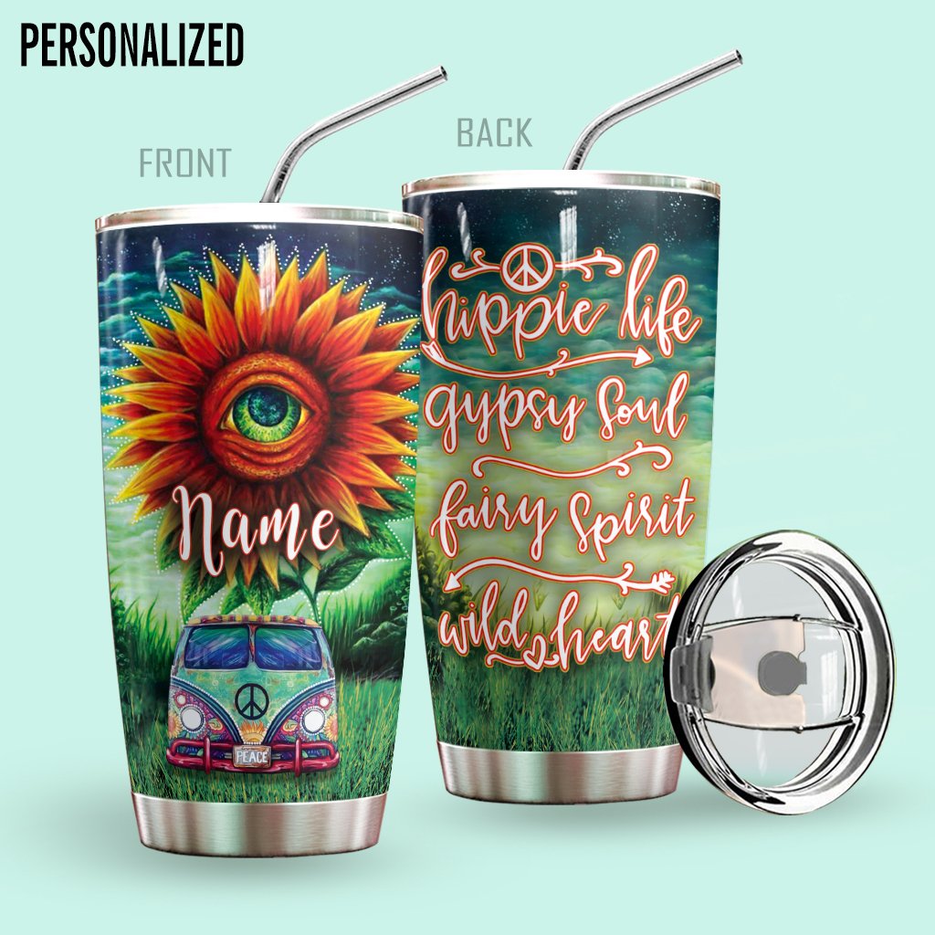 Hippie Life Personalized Tumbler