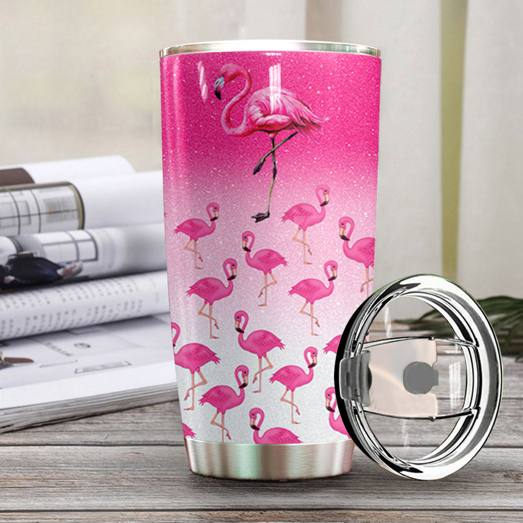 Flamingo Pink Personalized Tumbler