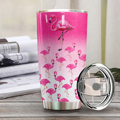 Flamingo Pink Personalized Tumbler
