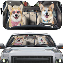 Load image into Gallery viewer, Love Corgi Dogs In Car Custom Car Auto Sunshade
