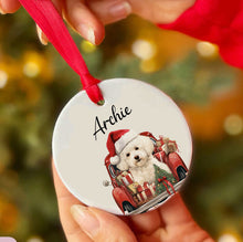 Load image into Gallery viewer, Personalized Dog Car Custom Ceramic Ornament
