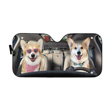 Load image into Gallery viewer, Love Corgi Dogs In Car Custom Car Auto Sunshade
