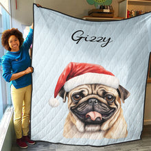 Load image into Gallery viewer, Personalized Pet Christmas Quilt
