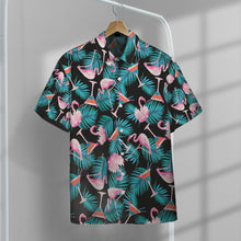 Load image into Gallery viewer, Martini Flamingo Hawaiian Button Shirt
