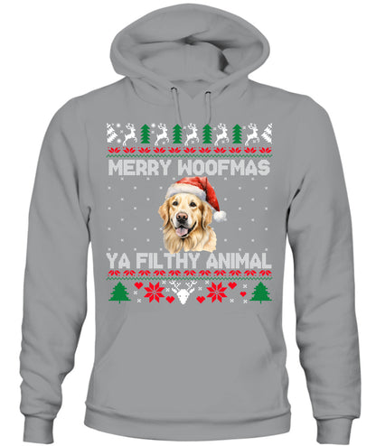 Personalized Pet Dog Merry Woofmas Printed Graphic Apparel