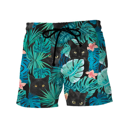 Cat Hawaii 3D Button Shirt