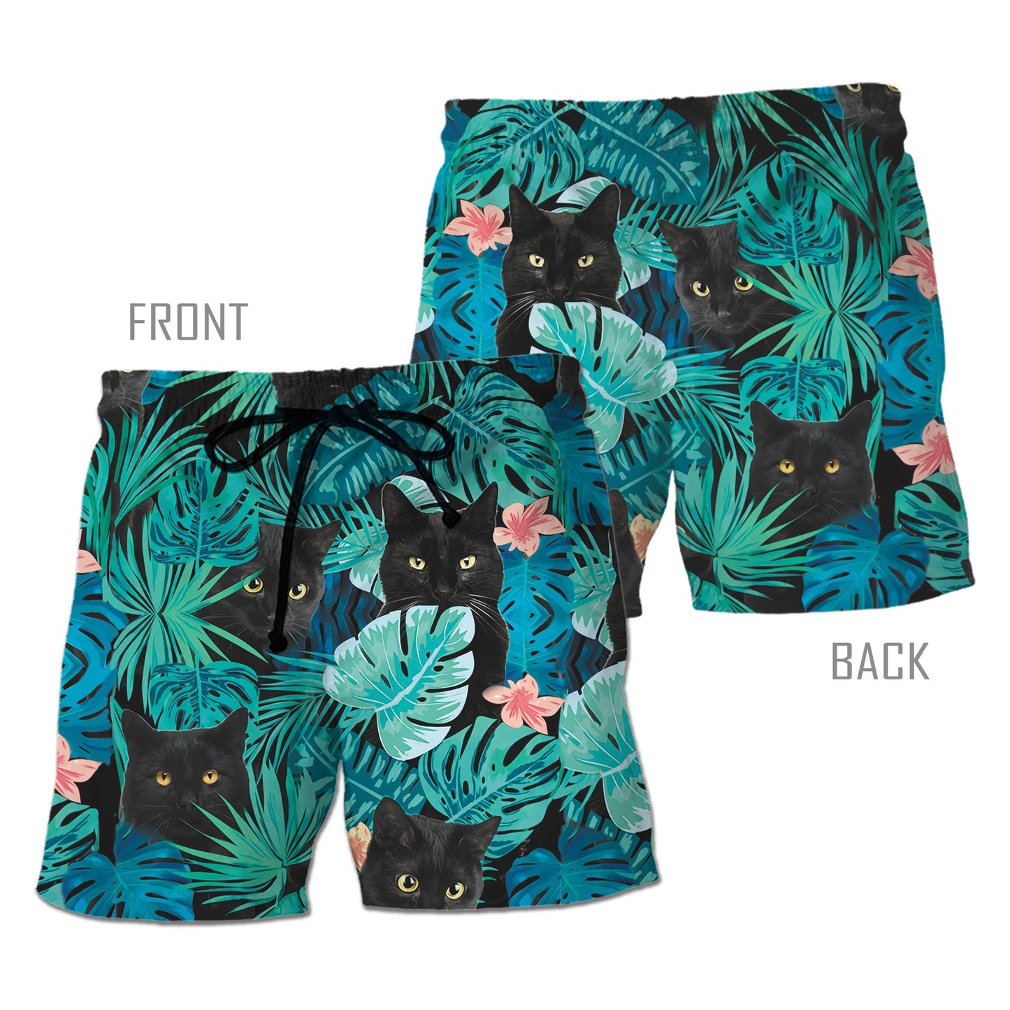 Cat Hawaii 3D Button Shirt