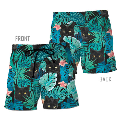Cat Hawaii 3D Button Shirt