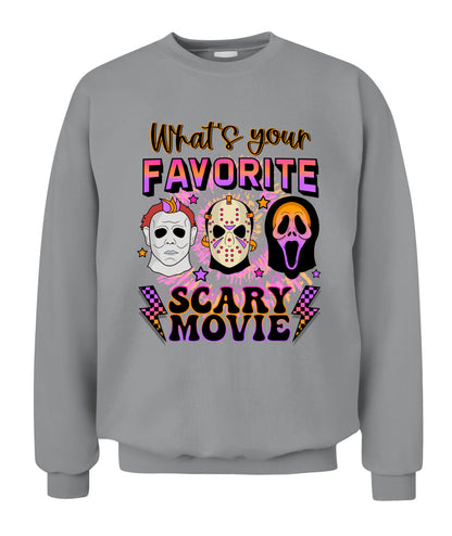 Halloween What's Your Favorite Scary Movie Graphic Apparel