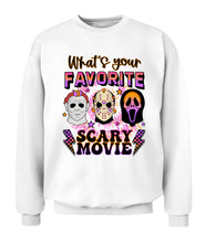 Load image into Gallery viewer, Halloween What&#39;s Your Favorite Scary Movie Graphic Apparel
