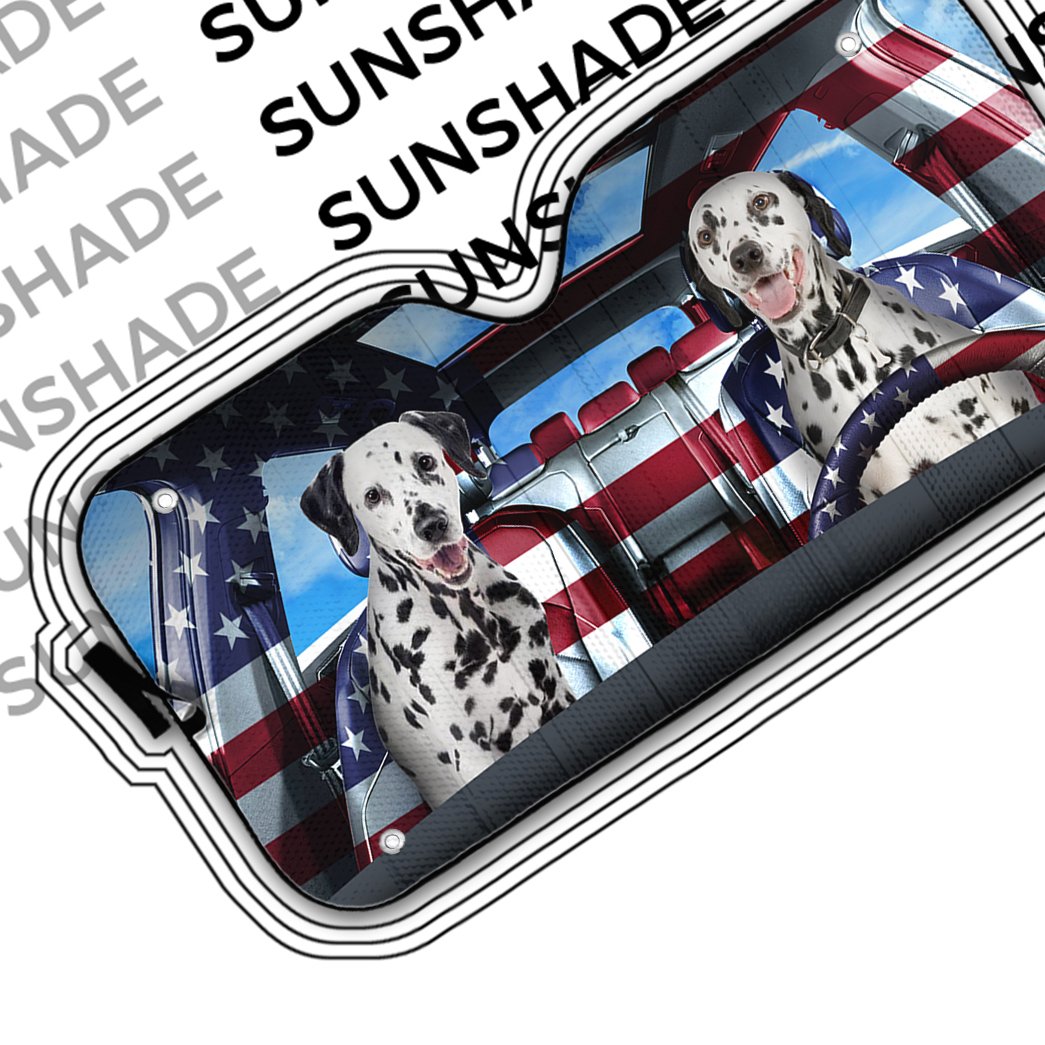 Lovely Dalmatian Custom Car Auto Sunshade