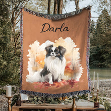 Load image into Gallery viewer, Personalized Pet Autumn Christmas Woven Blanket
