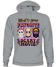 Load image into Gallery viewer, Halloween What&#39;s Your Favorite Scary Movie Graphic Apparel
