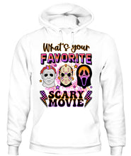 Load image into Gallery viewer, Halloween What&#39;s Your Favorite Scary Movie Graphic Apparel
