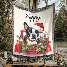 Load image into Gallery viewer, Personalized Pet Christmas Car Woven Blanket
