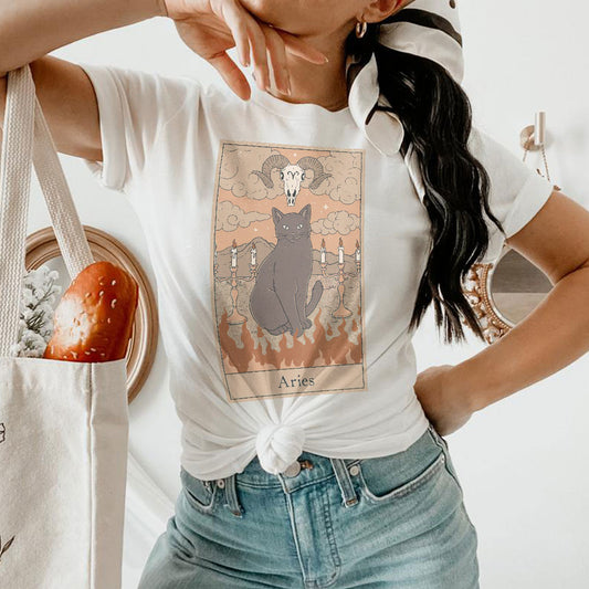 Aries Cat Custom Women's Tee & Unisex Tee