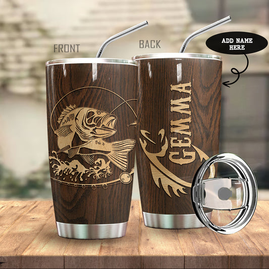 I Love Fishing Personalized Tumbler