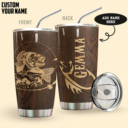 I Love Fishing Personalized Tumbler