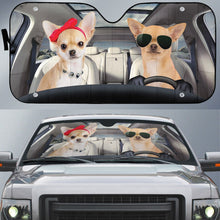 Load image into Gallery viewer, Chihuahua Couple Dog Car Auto Sunshade
