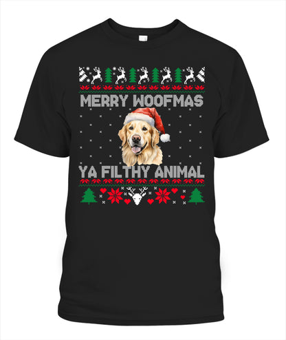Personalized Pet Dog Merry Woofmas Printed Graphic Apparel