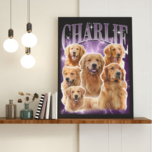 Load image into Gallery viewer, Personalized Pet Dog Cat Vintage Photo And Name Printed Canvas
