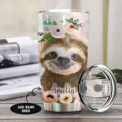 Sloth Beautiful Personalized Tumbler